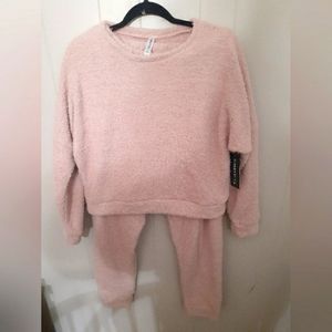 Cozy Pink Pajama Set with Plush Texture